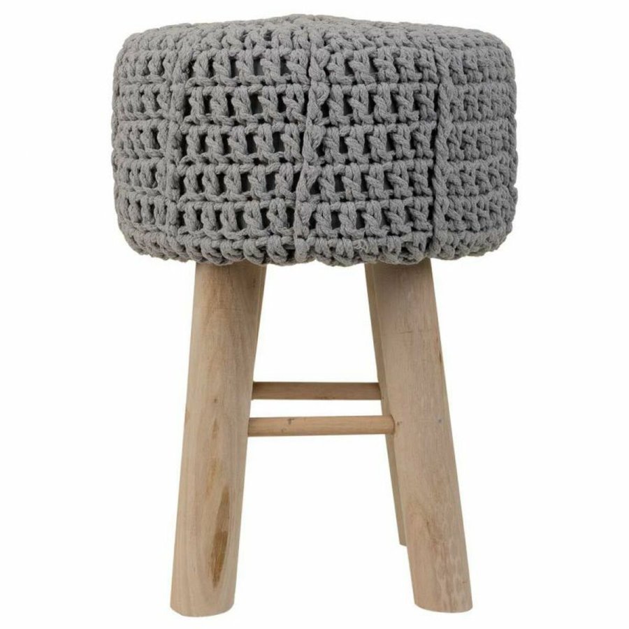 Taburet Alexandra House Living Gr Bambus Fyrretr Svamp Tr MDF 32 x 44 x 32 cm #22