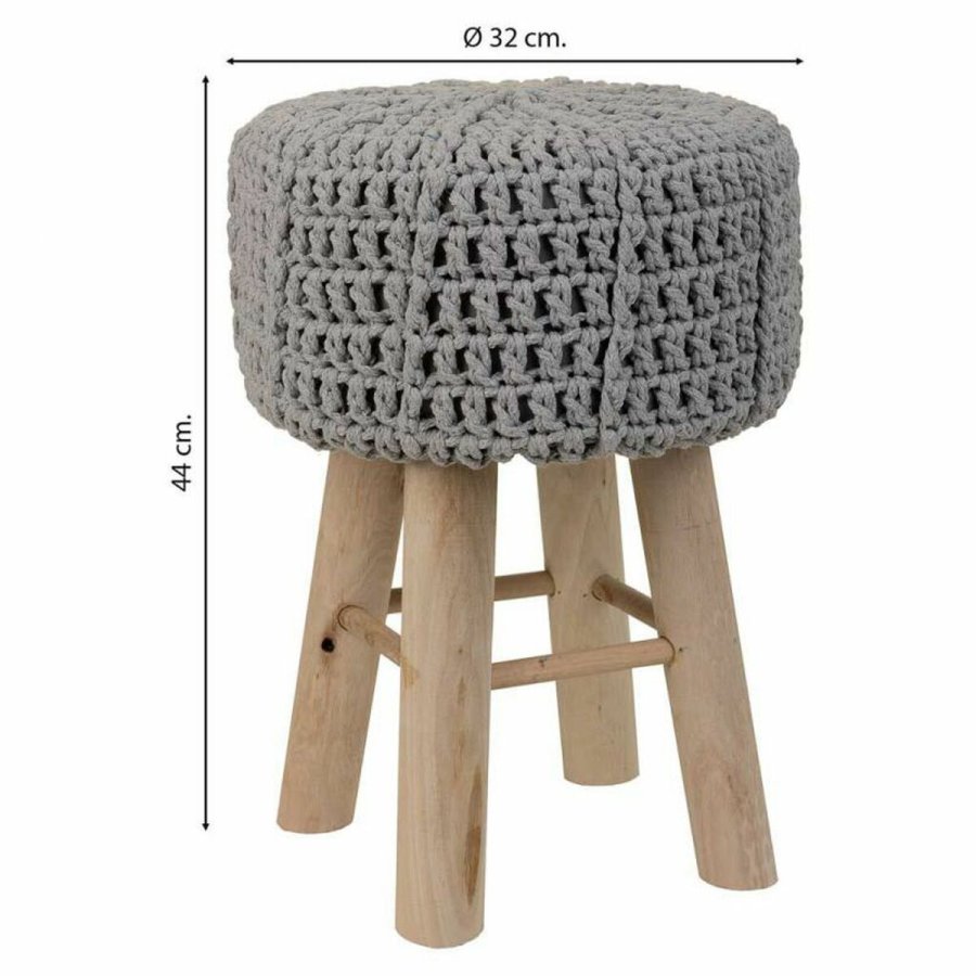 Taburet Alexandra House Living Gr Bambus Fyrretr Svamp Tr MDF 32 x 44 x 32 cm #29