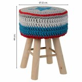Taburet Alexandra House Living Bl Bambus Fyrretr Svamp Tr MDF 32 x 44 x 32 cm #29