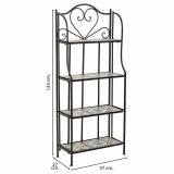 Hylder Alexandra House Living Sort Jern Flise 27 x 133 x 57 cm #2