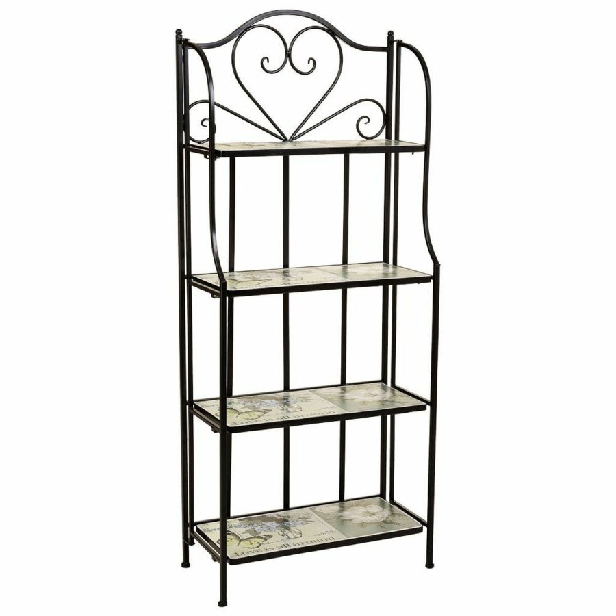 Hylder Alexandra House Living Sort Jern jern Flise 27 x 133 x 57 cm #1
