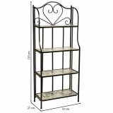 Hylder Alexandra House Living Sort Jern jern Flise 27 x 133 x 57 cm #3