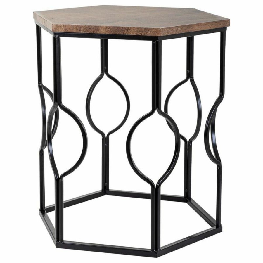 St med 2 borde Alexandra House Living Brun Sort Jern Tr MDF 39 x 57 x 39 cm #4