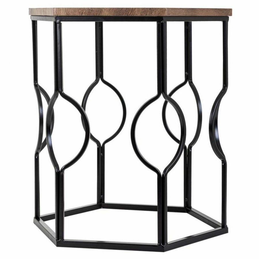 St med 2 borde Alexandra House Living Brun Sort Jern Tr MDF 39 x 57 x 39 cm #6