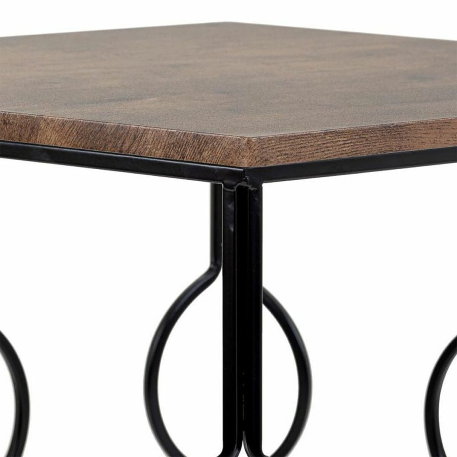 St med 2 borde Alexandra House Living Brun Sort Jern Tr MDF 39 x 57 x 39 cm #5