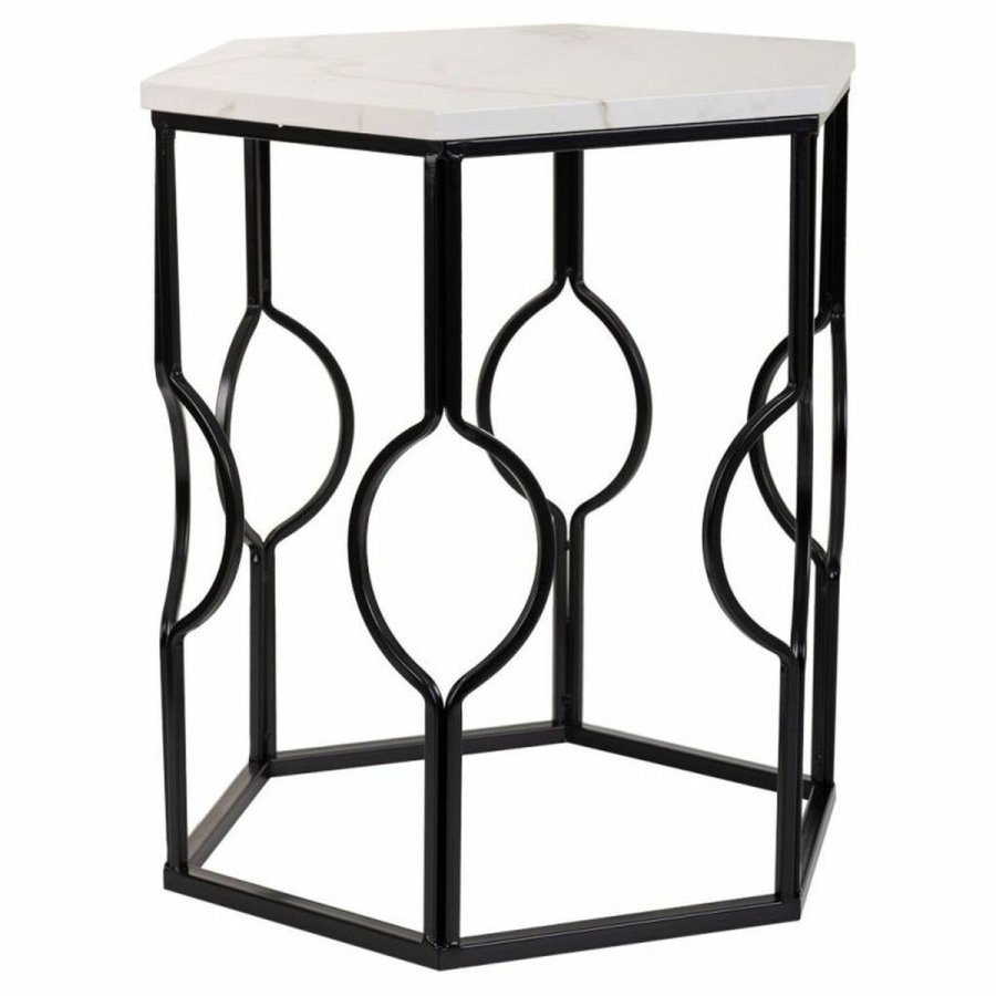 St med 2 borde Alexandra House Living Hvid Jern Tr MDF 39 x 57 x 39 cm #4