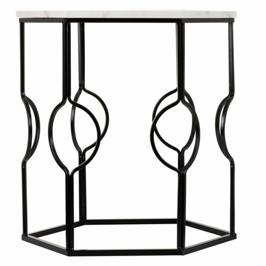 St med 2 borde Alexandra House Living Hvid Jern Tr MDF 39 x 57 x 39 cm #5