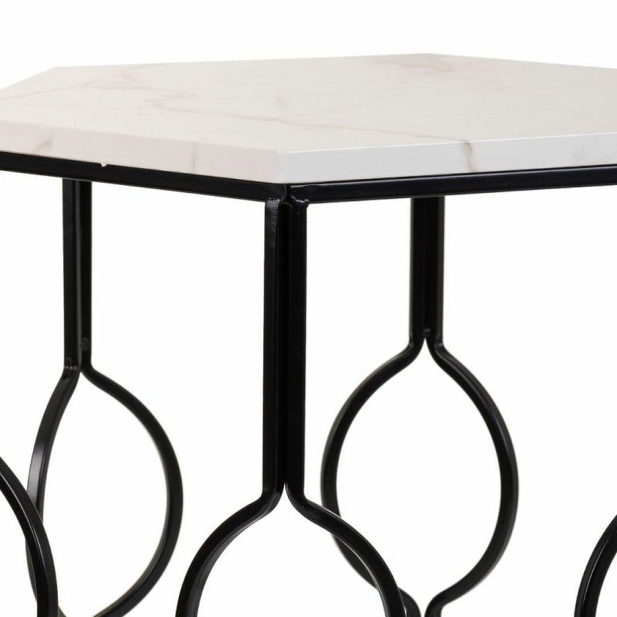 St med 2 borde Alexandra House Living Hvid Jern Tr MDF 39 x 57 x 39 cm #6