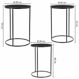 St med 2 borde Alexandra House Living Sort Jern Tr MDF 39 x 57 x 39 cm #3