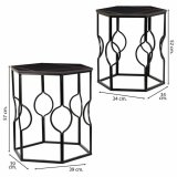 St med 2 borde Alexandra House Living Sort Jern Tr MDF 39 x 57 x 39 cm #3