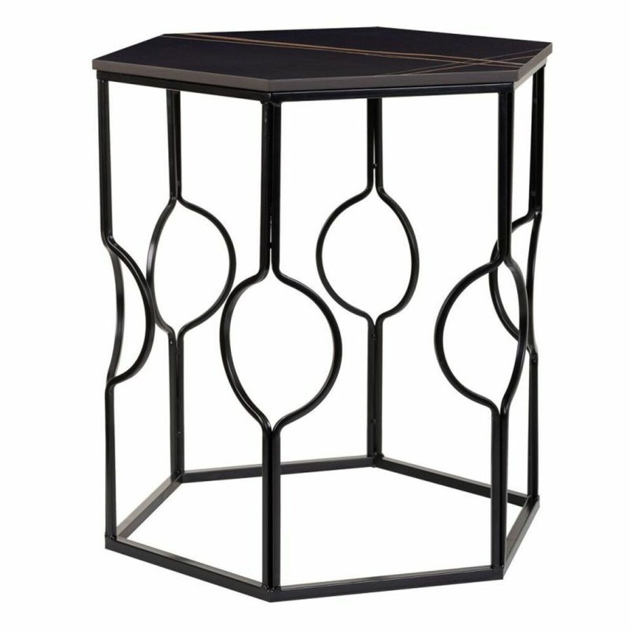 St med 2 borde Alexandra House Living Sort Jern Tr MDF 39 x 57 x 39 cm #4