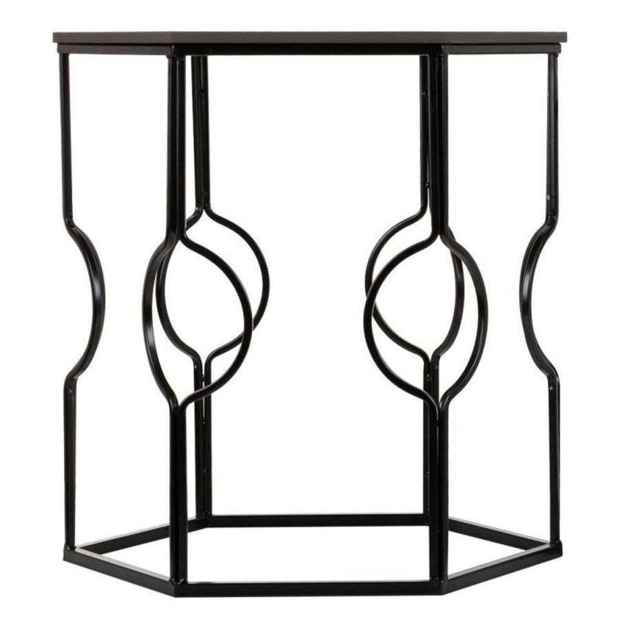 St med 2 borde Alexandra House Living Sort Jern Tr MDF 39 x 57 x 39 cm #5