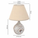 Bordlampe Alexandra House Living Hvid Polyesterharpisk 220-240 V 14 x 25 x 14 cm #3