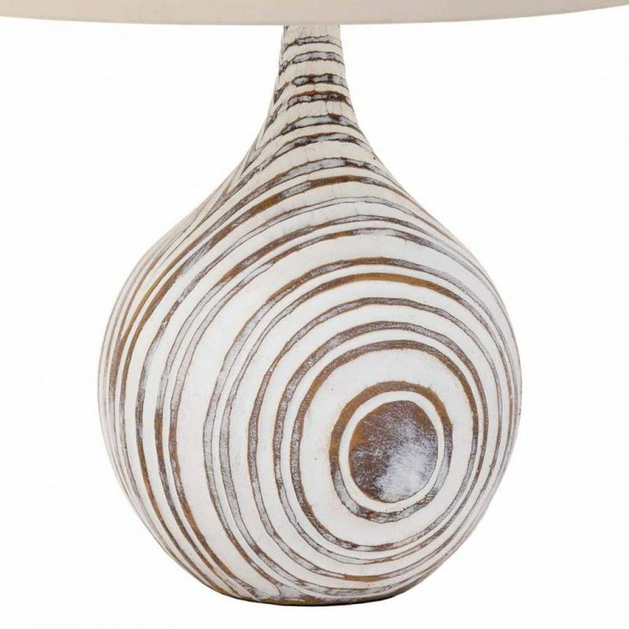 Bordlampe Alexandra House Living Hvid Polyesterharpisk 220-240 V 14 x 25 x 14 cm #4