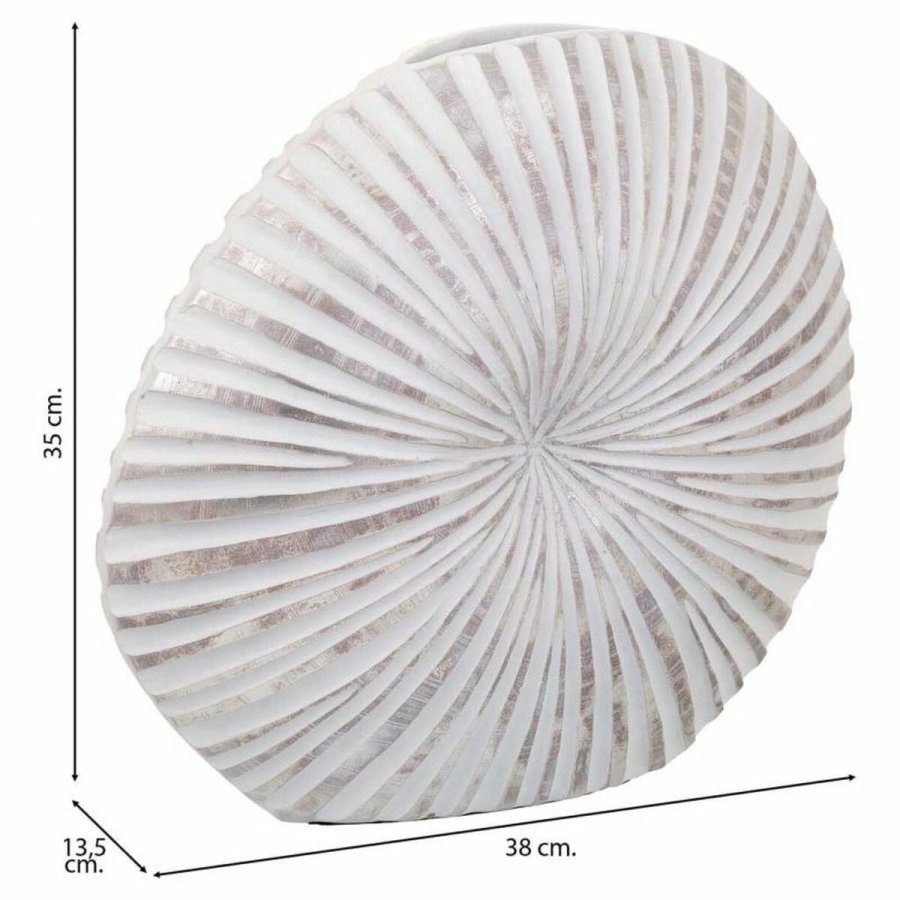 Vase Alexandra House Living Slvfarvet Polyesterharpisk 13 x 35 x 38 cm #3