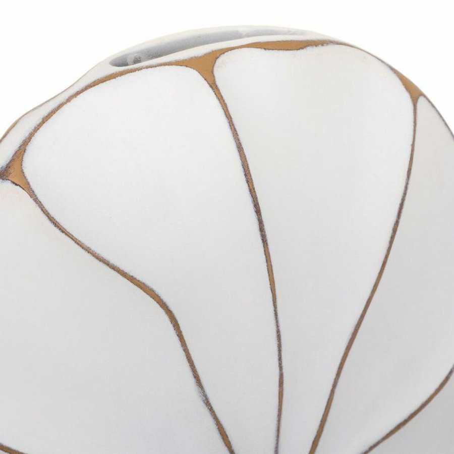 Vase Alexandra House Living Hvid Polyesterharpisk 8 x 39 x 27 cm #4