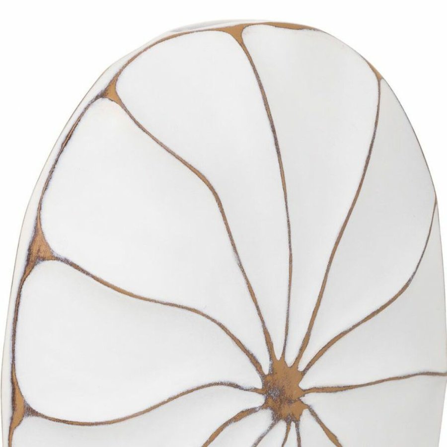 Vase Alexandra House Living Hvid Polyesterharpisk 8 x 39 x 27 cm #5