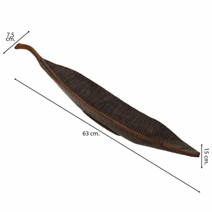 Borddekoration Alexandra House Living Brun Polyesterharpisk 7 x 15 x 63 cm Ark #3