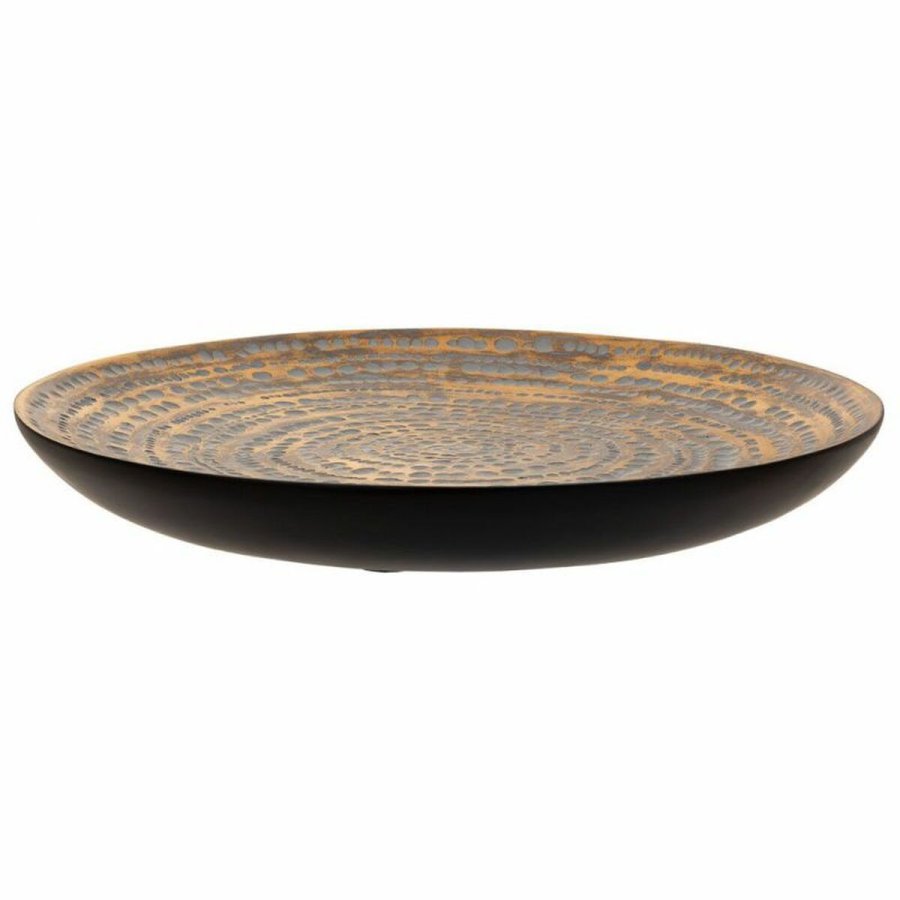 Borddekoration Alexandra House Living Gr Gylden Polyesterharpisk 5 x 40 x 40 cm #2