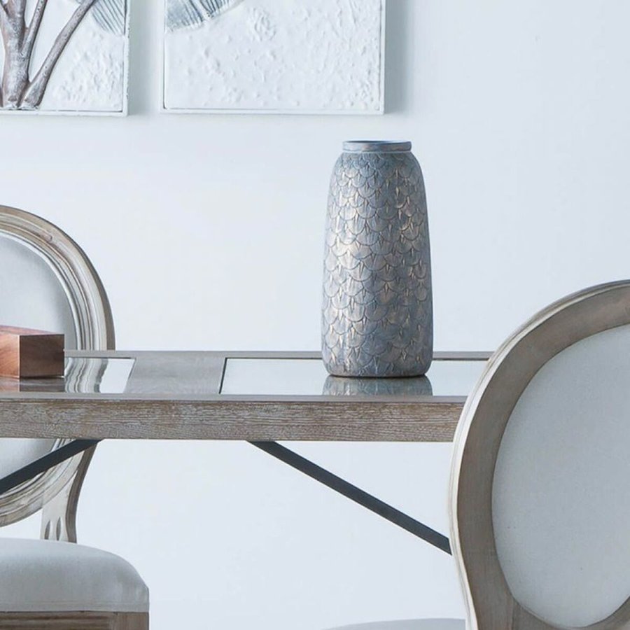 Vase Alexandra House Living Gr Gylden Polyesterharpisk 15 x 31 x 15 cm #1