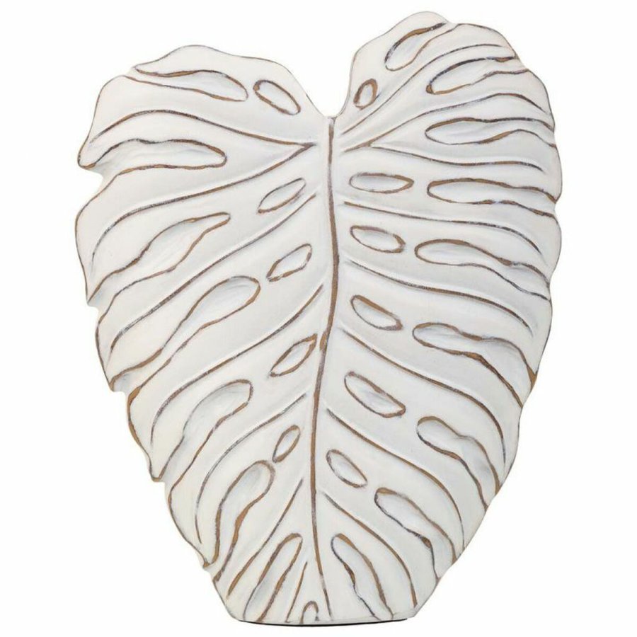 Vase Alexandra House Living Hvid Polyesterharpisk 7 x 31 x 25 cm #1