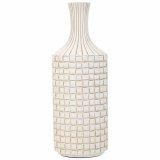 Vase Alexandra House Living Hvid Polyesterharpisk 14 x 39 x 14 cm #4