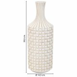 Vase Alexandra House Living Hvid Polyesterharpisk 14 x 39 x 14 cm #5