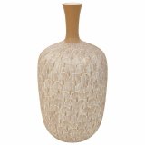 Vase Alexandra House Living Hvid Gylden Polyesterharpisk 21 x 41 x 21 cm #1