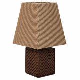 Bordlampe Alexandra House Living Brun Polyesterharpisk 220-240 V 13 x 24 x 13 cm #1