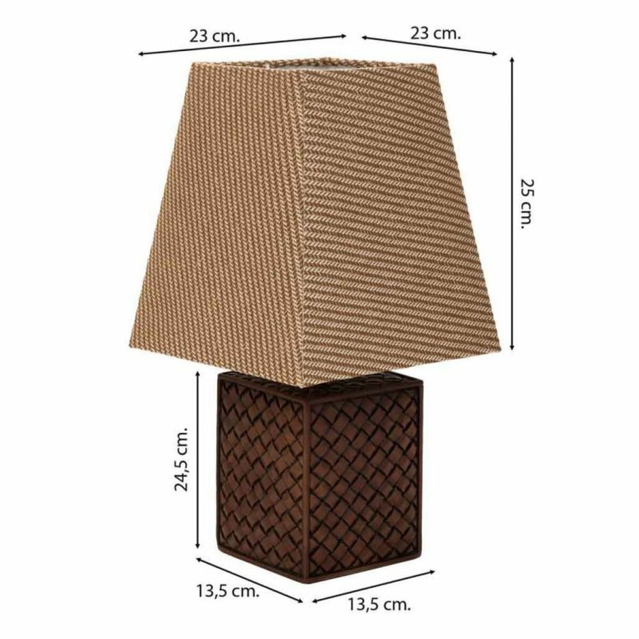 Bordlampe Alexandra House Living Brun Polyesterharpisk 220-240 V 13 x 24 x 13 cm #5