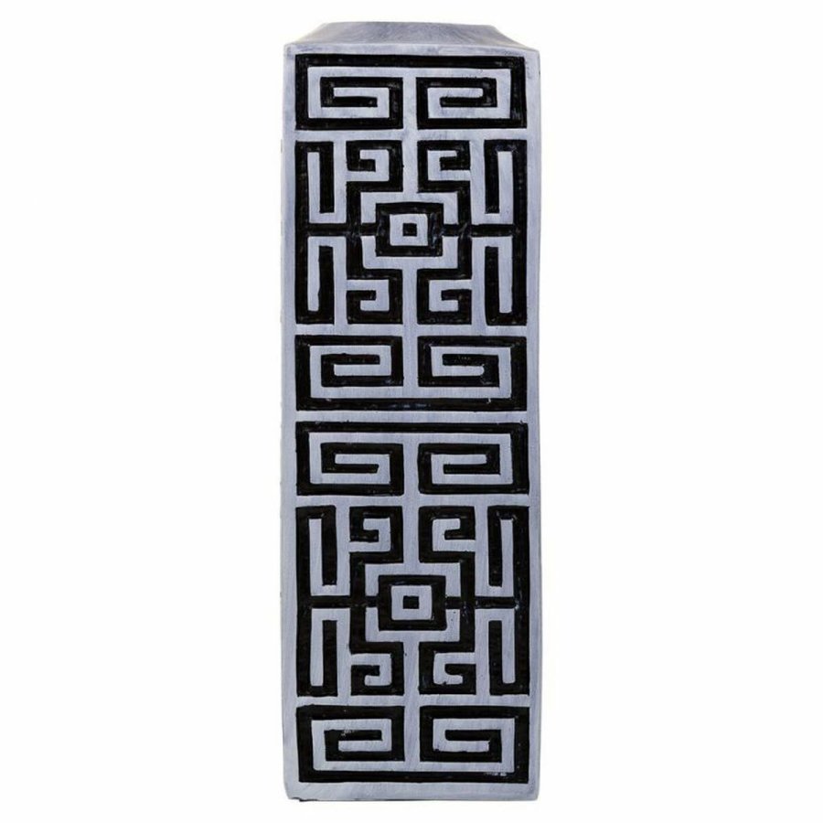 Vase Alexandra House Living Gr Slv Polyesterharpisk 12 x 38 x 12 cm #2