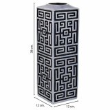 Vase Alexandra House Living Gr Slv Polyesterharpisk 12 x 38 x 12 cm #3