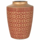 Vase Alexandra House Living Rd Gylden Polyesterharpisk 18 x 24 x 18 cm #2