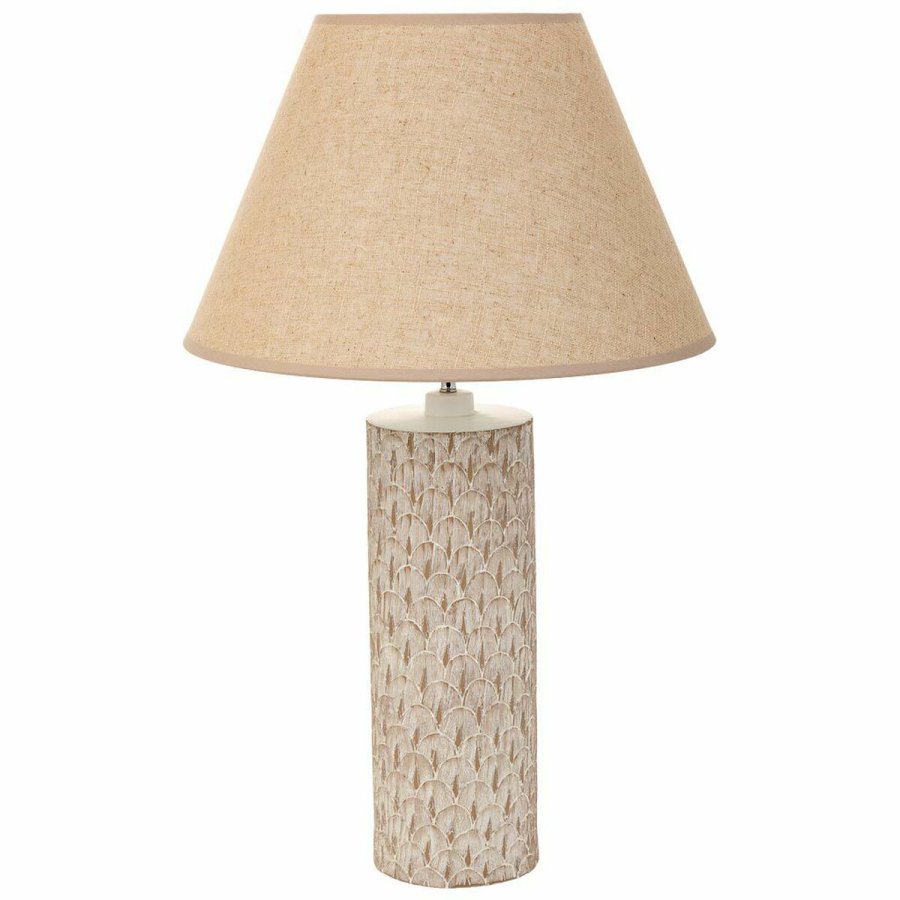 Bordlampe Alexandra House Living Beige Polyesterharpisk 220-240 V 14 x 51 x 14 cm #1