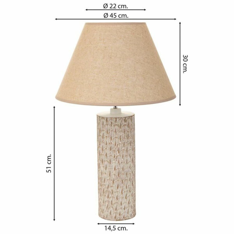 Bordlampe Alexandra House Living Beige Polyesterharpisk 220-240 V 14 x 51 x 14 cm #3