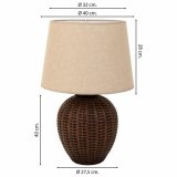 Bordlampe Alexandra House Living Brun Polyesterharpisk 220-240 V 27 x 40 x 27 cm #4