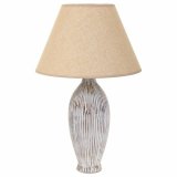 Bordlampe Alexandra House Living Hvid Polyesterharpisk 220-240 V 18 x 49 x 18 cm #1