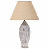 Bordlampe Alexandra House Living Hvid Polyesterharpisk 220-240 V 18 x 49 x 18 cm #2