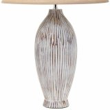 Bordlampe Alexandra House Living Hvid Polyesterharpisk 220-240 V 18 x 49 x 18 cm #4