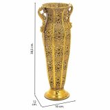 Vase Alexandra House Living Guld Jern 12 x 38 x 16 cm #3
