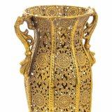 Vase Alexandra House Living Guld Jern 12 x 38 x 16 cm #4