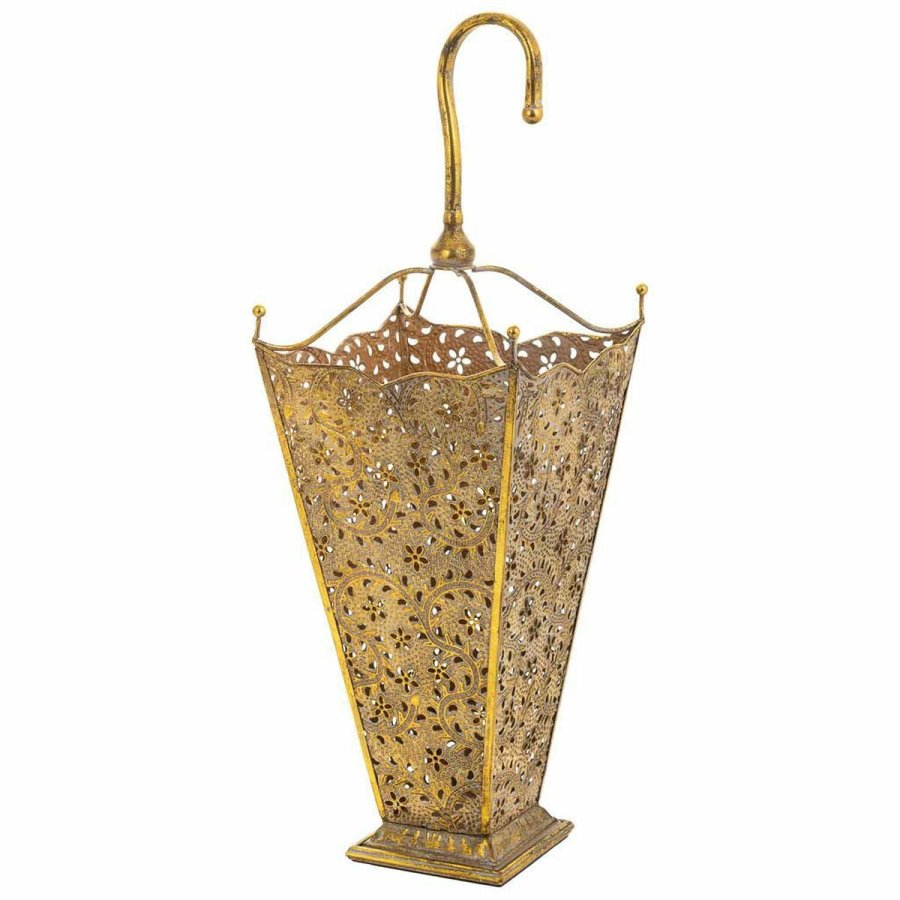 Paraplystativ Alexandra House Living Guld 27 x 80 x 27 cm #1