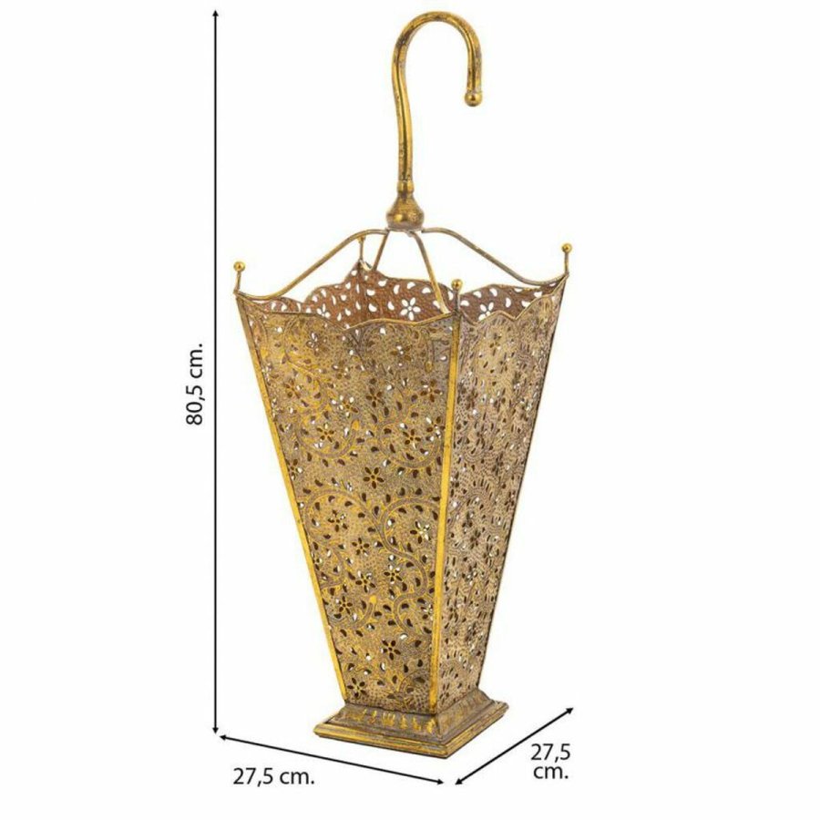 Paraplystativ Alexandra House Living Guld 27 x 80 x 27 cm #3