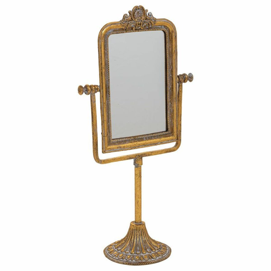Spejl med Montagebjler Alexandra House Living Guld Harpiks 9 x 35 x 18 cm #1