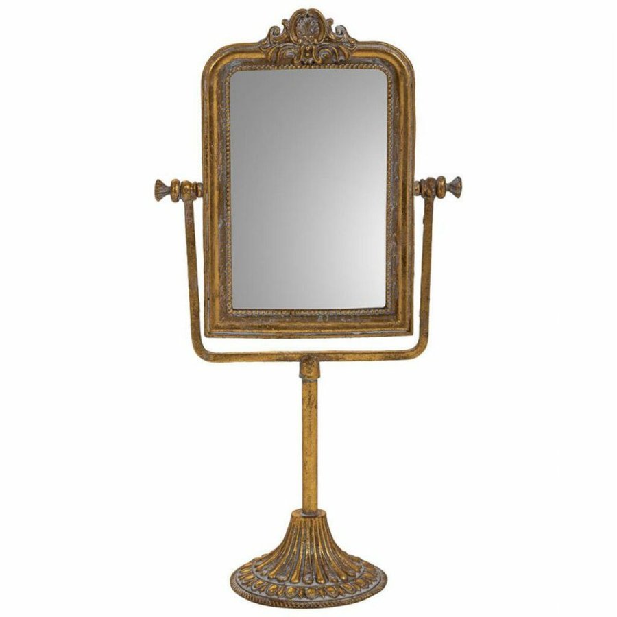 Spejl med Montagebjler Alexandra House Living Guld Harpiks 9 x 35 x 18 cm #8