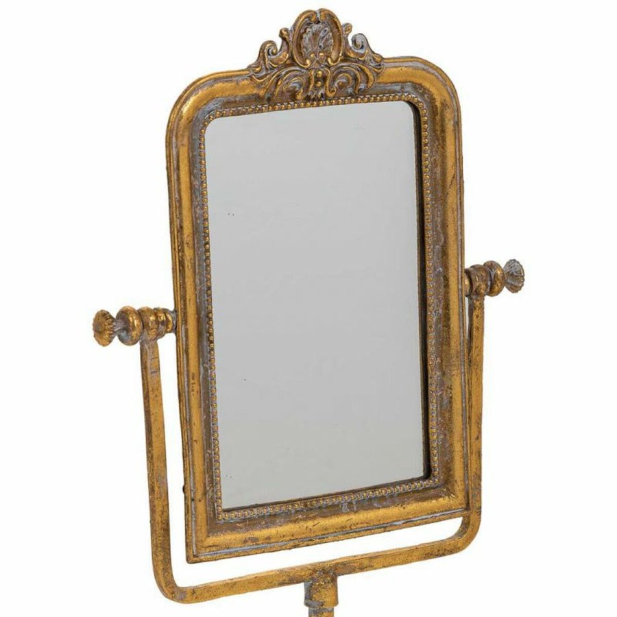 Spejl med Montagebjler Alexandra House Living Guld Harpiks 9 x 35 x 18 cm #29
