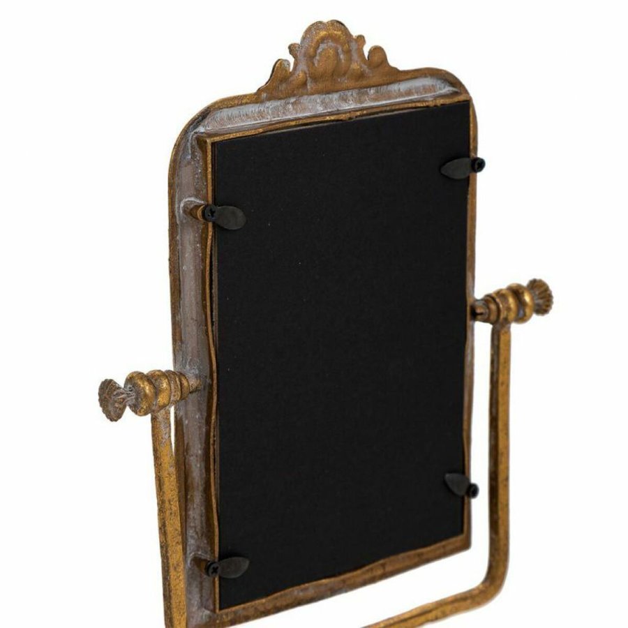 Spejl med Montagebjler Alexandra House Living Guld Harpiks 9 x 35 x 18 cm #43