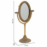 Spejl med Montagebjler Alexandra House Living Guld Harpiks 9 x 30 x 17 cm #15