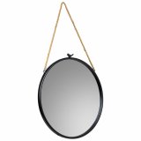 Vgspejl Alexandra House Living Sort 1 x 60 x 60 cm Cirkler #1