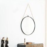 Vgspejl Alexandra House Living Sort 1 x 60 x 60 cm Cirkler #8